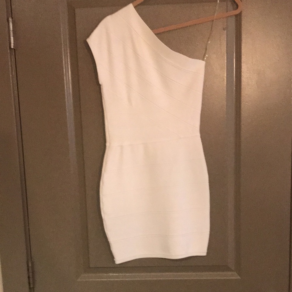 GUESS by Marciano One Shoulder Bandage Dress Sz S